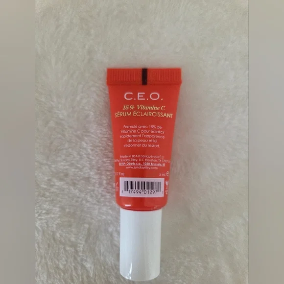 🪷5/$25! Sunday Riley C.E.O. 15% Vitamin C Brightening Serum Trial Travel Sz - Picture 2 of 9